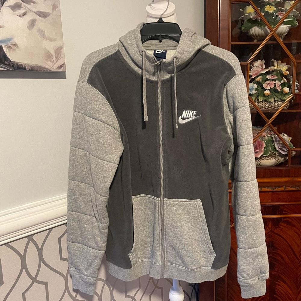 Men’s Nike Zipped Hoodie - Two toned gray / Size M
